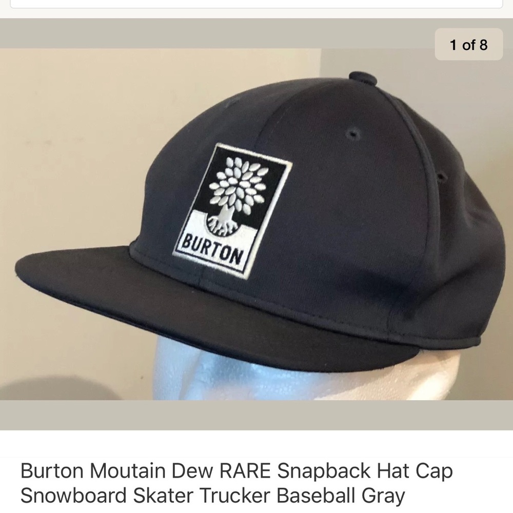 BURTON Mountain Dew SnapBack Rare Snowboard Hat